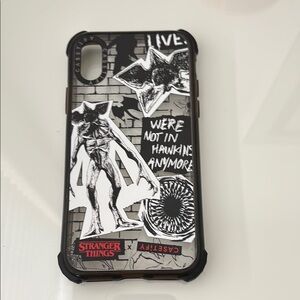 Casetify Stranger Things Black and White Phone Case IPHONE XS